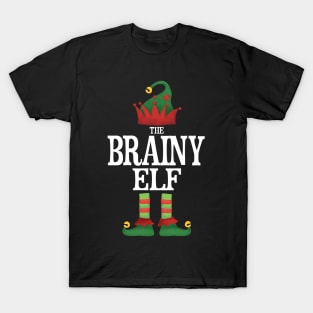 Brainy Elf Matching Family Group Christmas Party Pajamas T-Shirt